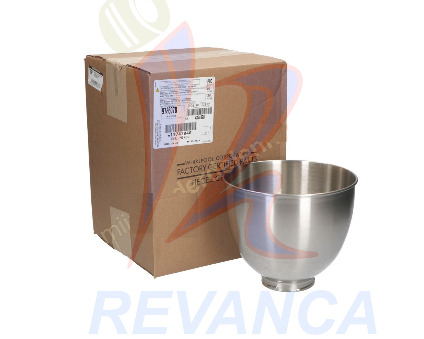 TAZON O BOWL PARA BATIDORA KITCHENAID 3.5QT W10747040