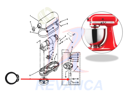 RETEN INFERIOR EJE PLANETARY BATIDORA KITCHENAID WP9703680