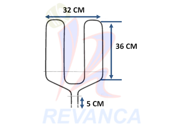 RESISTENCIA DE HORNO ELECTRICO G.E/MABE 183D6288P001/WB44K10002