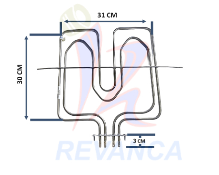 RESISTENCIA DE HORNO TEKA 99511214/24118 1500/1600W 220V