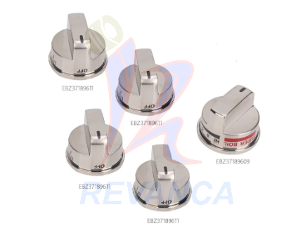 JUEGO DE PERILLA PARA COCINA/HORNO LG M/NUEVO EBZ37189611/EBZ37189609 (5 PCS)