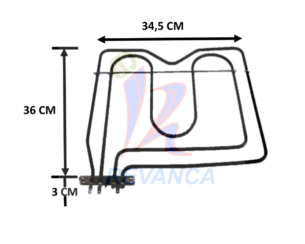 RESISTENCIA DE HORNO ELECTRICO EUROPEOS/FAGOR 2100W/220V CA5A002A4