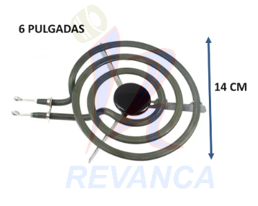 RESISTENCIA COCINA ELECTRICA 3 VUELTAS 6 PULG 220V 318372210 ORIGINAL