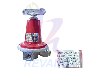 REGULADOR DE GAS ALTA PRESION 1/4 X 1/4 FNPT (100 A 250 PSI) PRECIMEX
