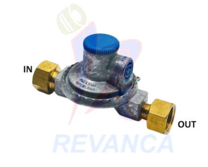 REGULADOR DE 43 KG PRECIMEX  C/CONEXIONES 1/2 X 1/2 - Vista 0