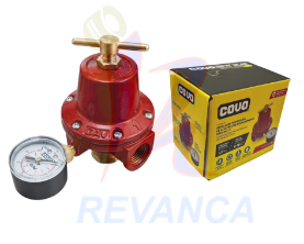 REGULADOR DE GAS ALTA PRESION C/MANOMETRO COVO (NPT 1/2*1/2) 0-58PSI - Vista 0