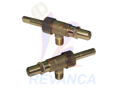 VALVULA PARA GAS B.P. ALTO VOLUMEN 1/8 NPT CON TUERCA BRONCE (TIPO TAPPAN) - Vista 0
