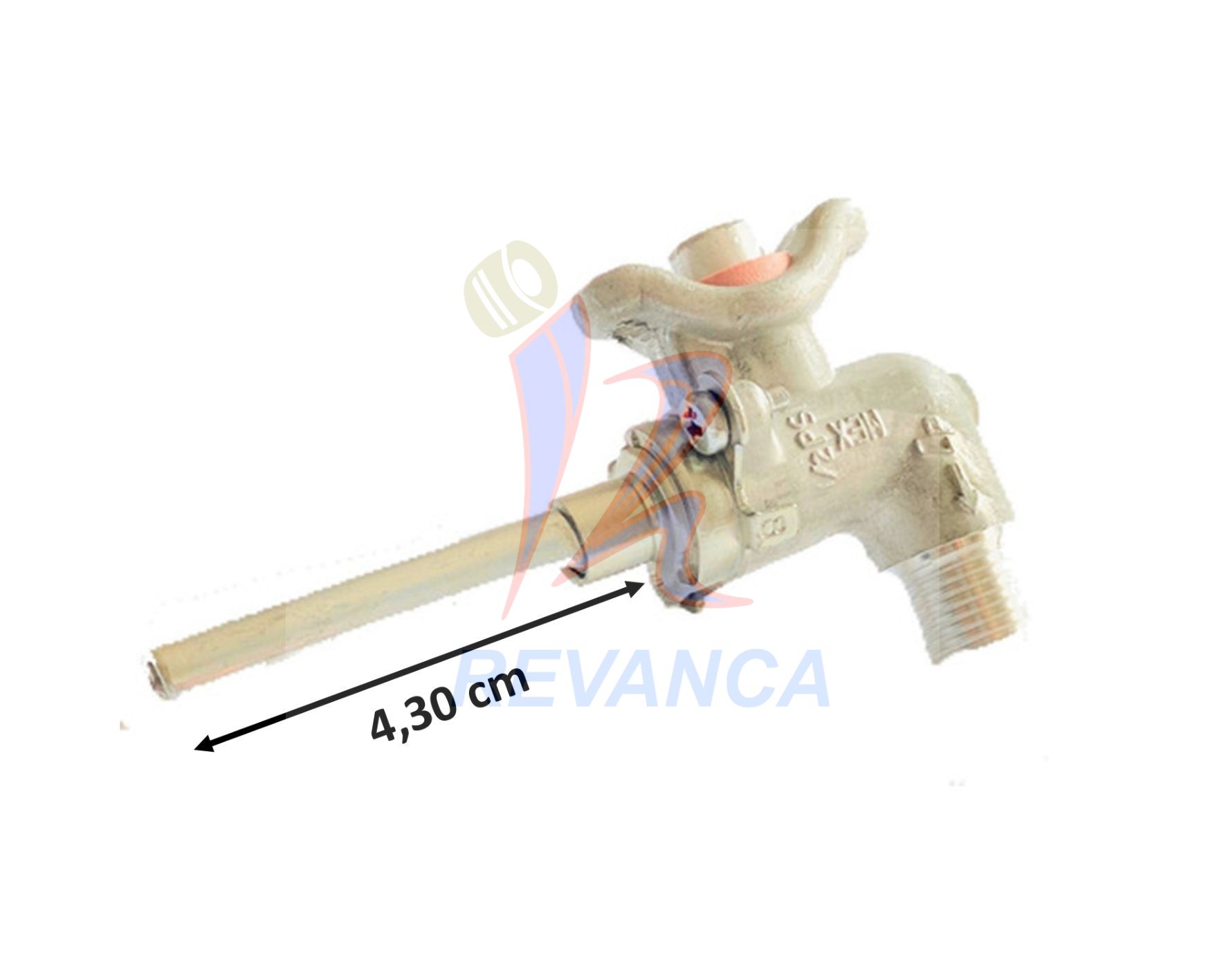 VALVULA COCINA HACEB CON CODO C/ROSCA 1/4