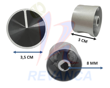PERILLA ACERO COCINA DE TOPE M/NUEVO REDONDA (ORIFICIO 8MM)