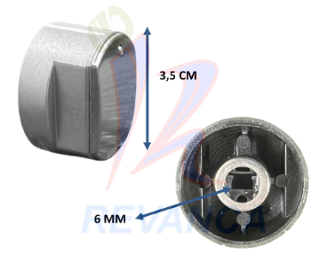 PERILLA DE TOPE PLASTICA GRIS M/NUEVO (ORIFICIO 6MM)