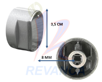 PERILLA DE TOPE PLASTICA GRIS M/NUEVO (ORIFICIO 8MM)