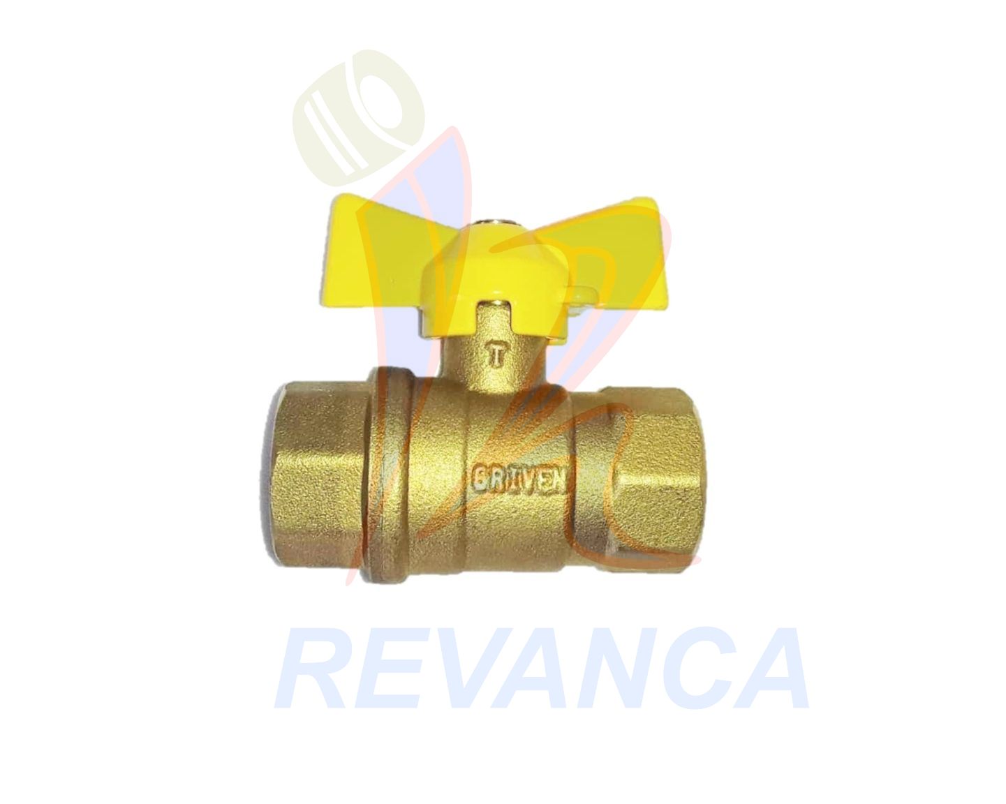 LLAVE DE PASO TIPO MARIPOSA BRONCE 1/2