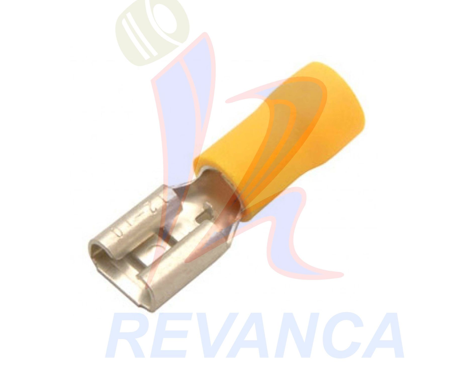 TERMINAL HEMBRA AMARILLO FORRADO (CABLE 12-10) ( 50 PCS X EMPAQUE )