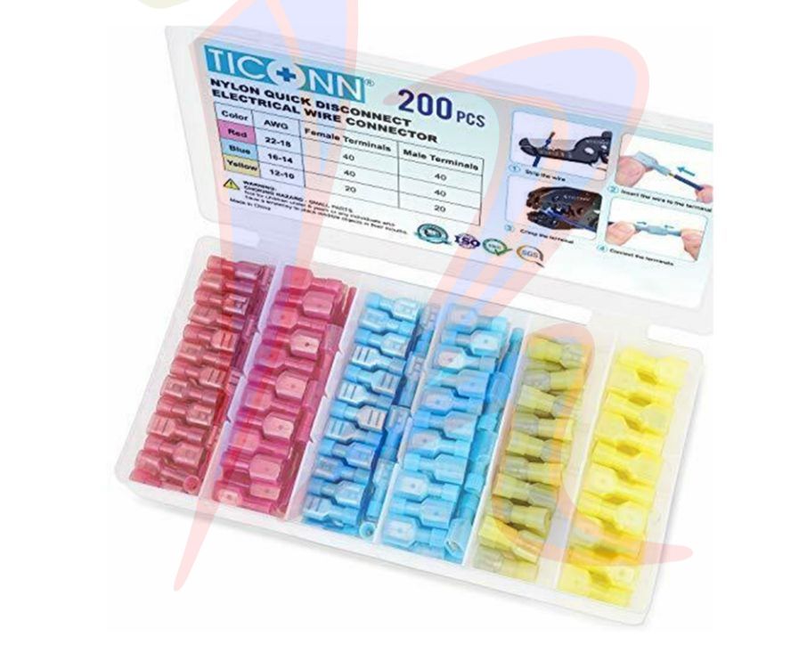 KIT ESTUCHE C/TERMINALES ELECTRICOS 200 PCS DT15-YY200
