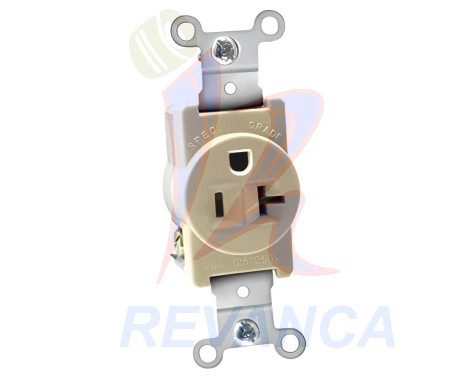 TOMA SENCILLO TANIA ALTA CALIDAD 110V/20A (KOB-102 - UL)
