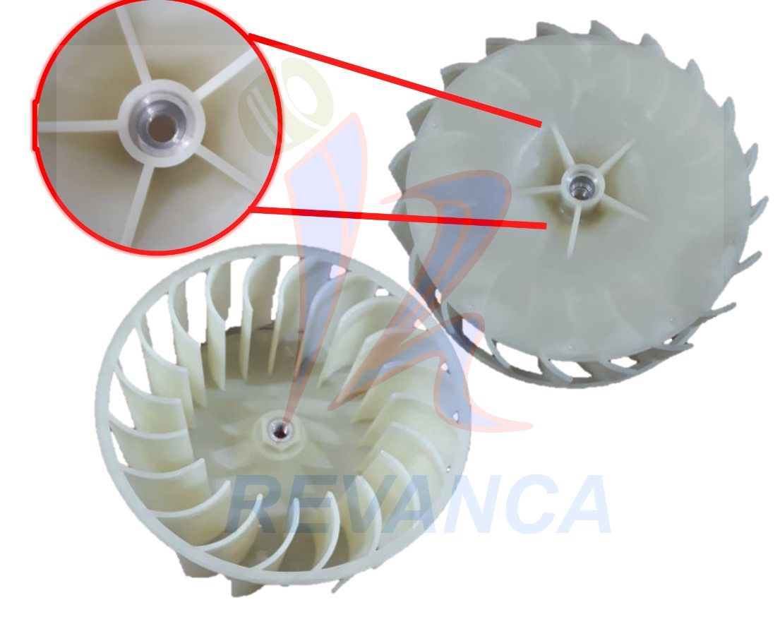 TURBINA PLASTICA REEMPLAZO SEC. HAIER GDG450AW Y FRIGIDAIRE/ELECTROLUX 131476300