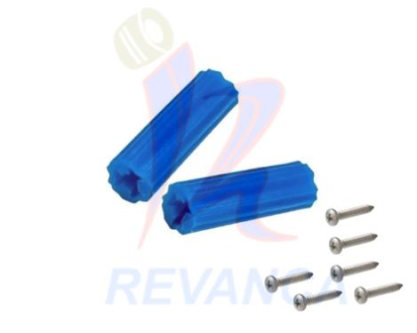 RAMPLUG ANCLAJE AZUL 10X1 (INCLUYE TORNILLO) (PAQUETE X 25 PCS)