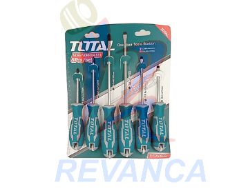 JUEGO DE DESTORNILLADORES TOTAL (6 PCS X JUEGO)