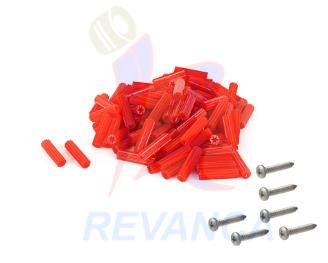 RAMPLUG ANCLAJE ROJO 6X1 (INCLUYE TORNILLO) (PAQUETE X 25 PCS) - Vista 1