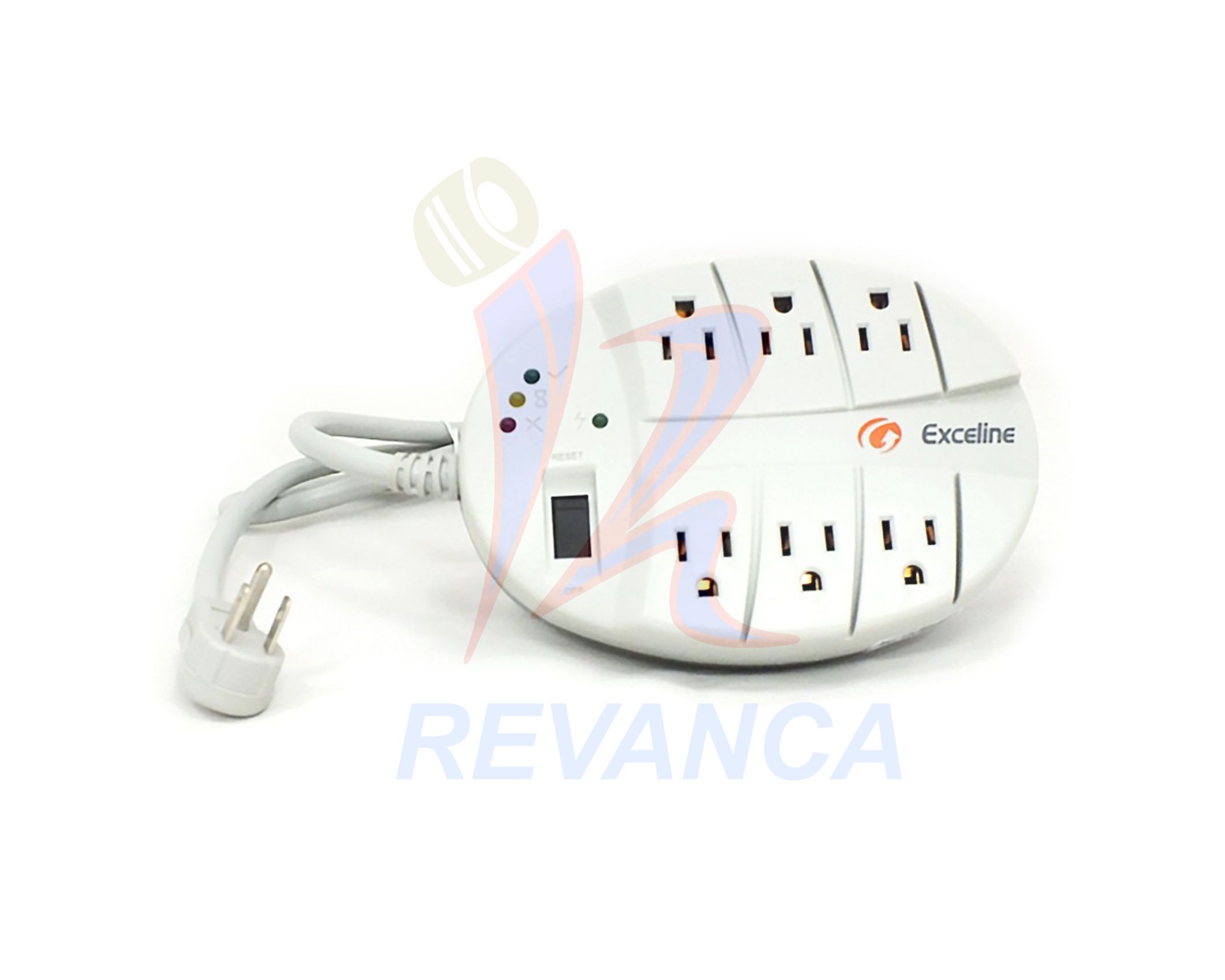 PROTECTOR EXCELINE 6 TOMAS C/SUPRESOR Y EXTENSION 1.2MTS - 120V