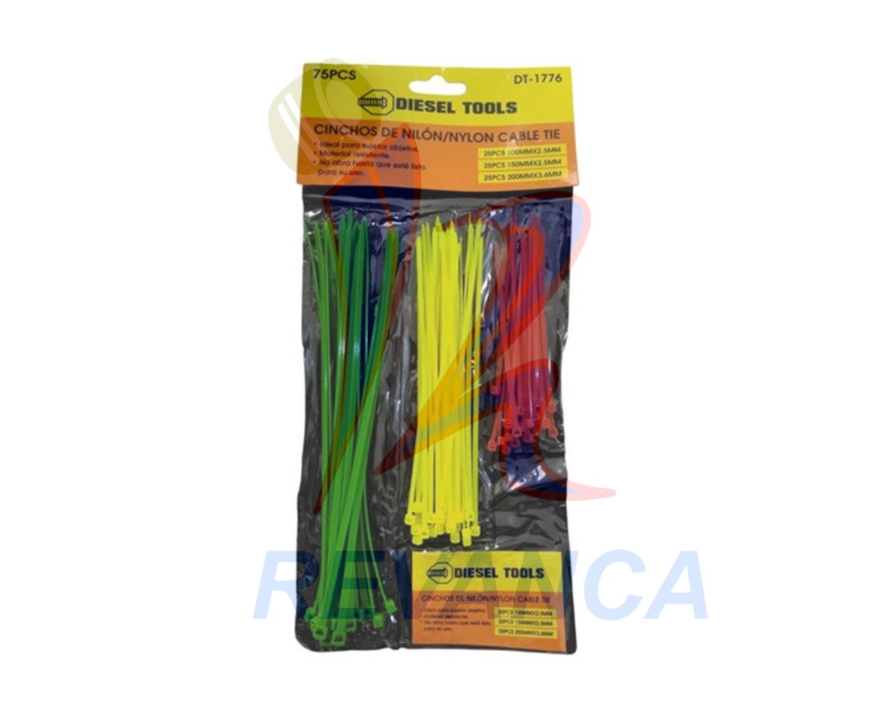 JUEGO DE TIE-RAP 75 PCS (100/150/200MM)