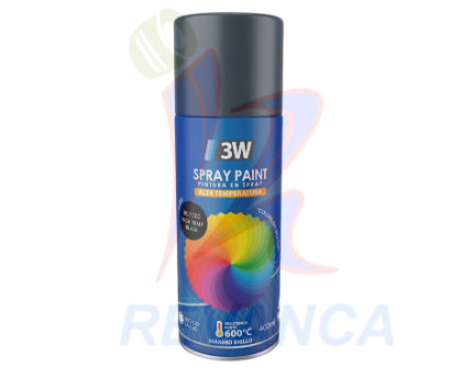 PINTURA EN SPRAY NEGRO ALTA TEMPERATURA 350 A 400°C #1200 400ML (12 UNIDADES X CAJA) - Vista 0