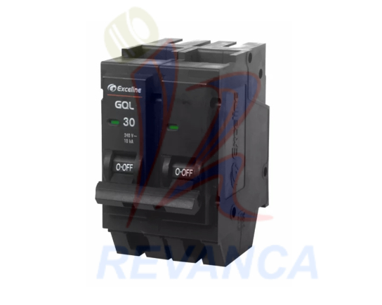 BREAKER DE EMPOTRAR TERMOMAGNETICO  2 POLOS/30AMP GQL-30A-2
