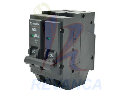 BREAKER DE EMPOTRAR INTERRUPTOR TERMOMAGNETICO  2 POLOS/20AMP GQL-20A-2