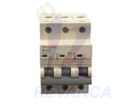 BREAKER DE RIEL DIN TERMOMAGNETICO 3 POLOS/63AMP 230/400VAC GBC-C63-3