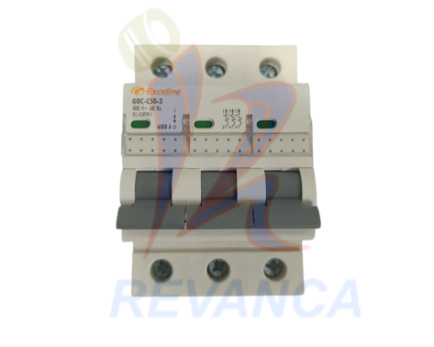 BREAKER DE RIEL DIN TERMOMAGNETICO 3 POLOS/50AMP 230/400VAC GBC-C50-3