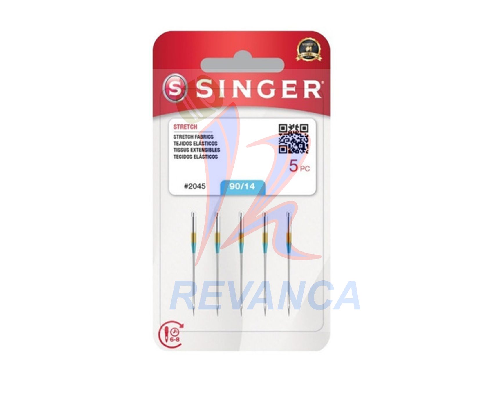 AGUJA PUNTA DE BOLA #14 (2045/90/14) 5PCS X BLISTER