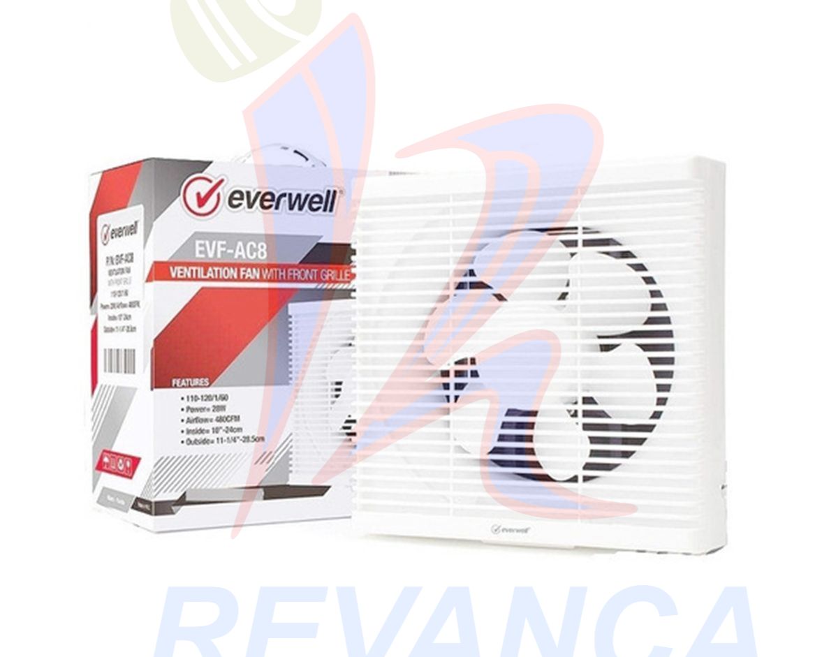 EXTRACTOR VENTILADOR EVERWELL DE 10 PULG / 480 CFM / 28 W / 110 V
