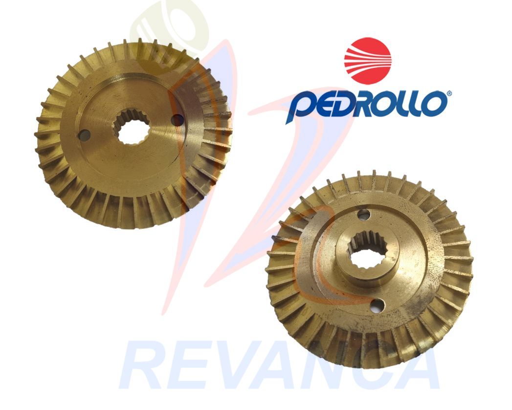 IMPELE DE BOMBA DE AGUA PEDROLLO 90GR (ESTRIADO) (NEGRO)