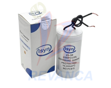 CAPACITOR P/BOMBA DE AGUA - 25MF/250V C/CABLE