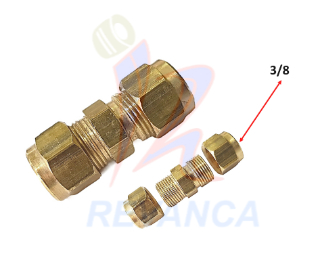 "UNION DE COMPRESION ARMADA 3/8" X 3/8"