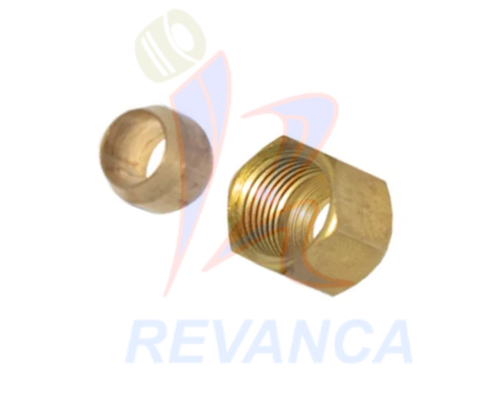 TUERCA C/ANILLO DE COMPRESION  DE 1/4