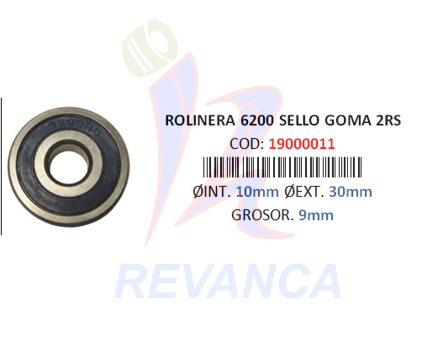 ROLINERA 6200 SELLO GOMA 2RS ISYN