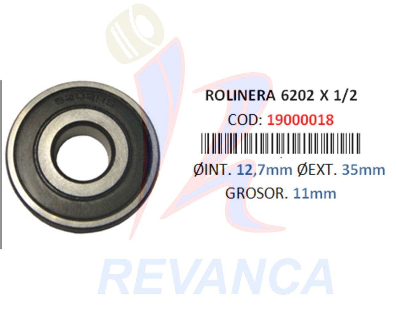 ROLINERA 6202 X 1/2 2RS ISYN