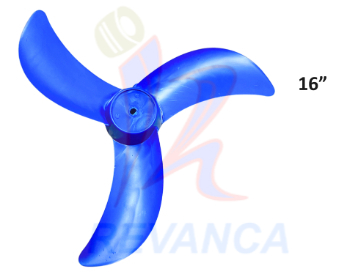 ASPA VENT. BUMERAN PEQUEÑA 16 PULG ROJA/AZUL/VERDE (MEDIA LUNA)