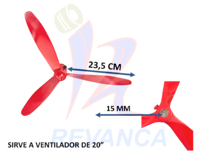 ASPA VENTILADOR INDUSTRIAL 20 PULGADAS (23.5 CM)